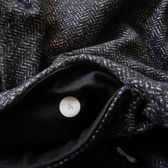 Lululemon Athletica Wunder Under Herringbone Black Gray Leggings Size 4 - Picture 3 of 11